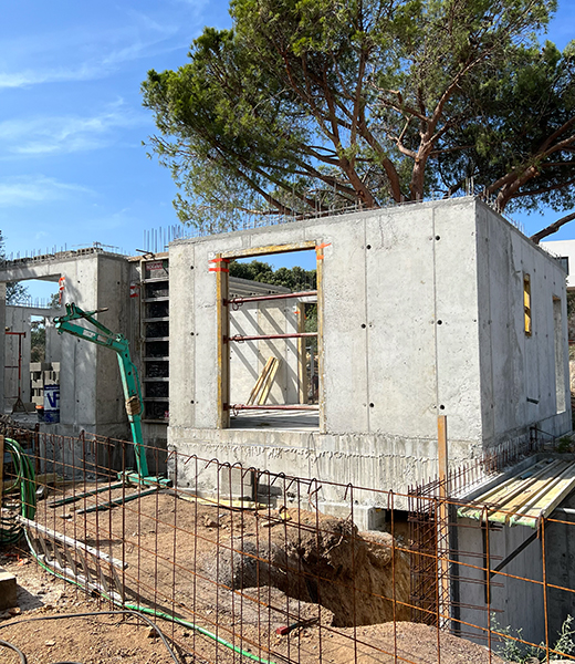 Projet de maison en Corse - suivi de chantier